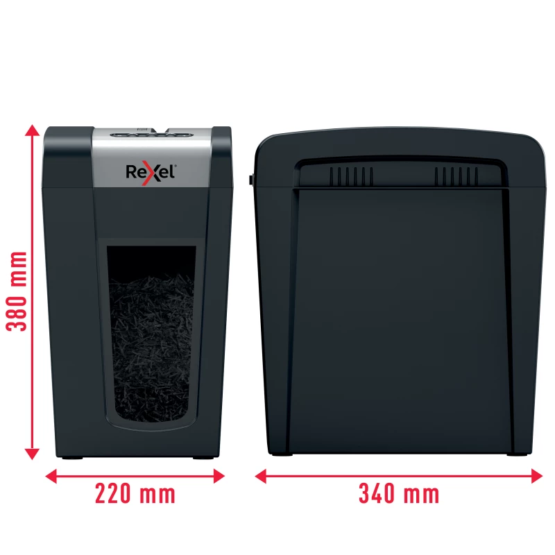 Niszczarka Rexel Secure MC6-SL Whisper-Shred, mikrościnek 2x15mm, 6 kartek, P-5 DIN, czarno-srebrny